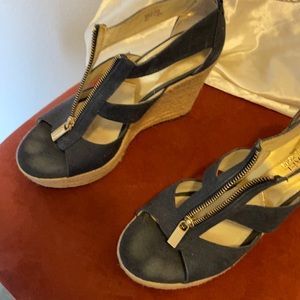 Michael Kors wedge heel..Navy blue